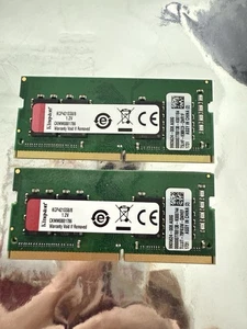 KINGSTON 16GB(2x8GB) KCP421SS8 DDR4 LAPTOP RAM PC4-2133 - Picture 1 of 2