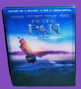 NEW RARE OOP PETER PAN BLU RAY 3D & 2D LIVE ACTION MOVIE 2015 SLIPCOVER MEXICO - Picture 1 of 3