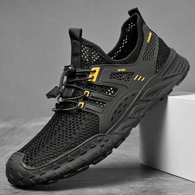 Tenis informales de malla transpirable para hombre ligeros cómodos zapatos para caminar  Foto 1 de 4