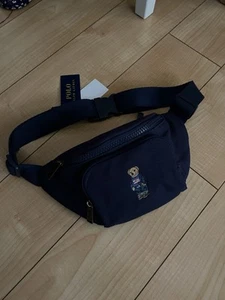 Riñonera Polo Ralph Lauren Bordada Polo Oso Azul Marino Lona Cintura Cadera - Imagen 1 de 4