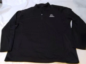 Duck Unlimited Mens Black Quarter Zip Pullover Fleece Lined Size 2XL Pockets - Picture 1 of 14