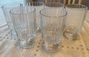 Vintage Arcoroc France Glass Ribbed Glass Cups Cup Glassware 4.5” Height Set 6 - Picture 1 of 9