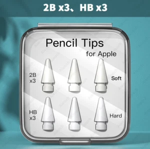 Lot de 6 pointes pour Apple Pencil 1 et 2 génération Stylet double couche - Imagen 1 de 14