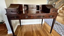 Fine Antique Old English Inlaid Mahogany Writing Desk Top Carlton House Style