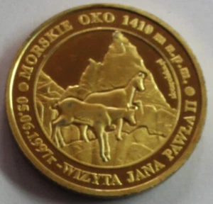 Polen Medaille 1997- Morskiee Oko- Lana Pawla II PP/Proof +;Münztasche - Bild 1 von 4
