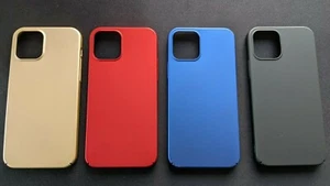 iPhone 12 Hülle | 12 Mini | 12 Pro | 12 Pro Max schwarz blau rotgold matt Oberfläche - Bild 1 von 7