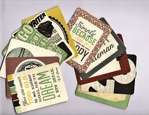 TIMES & SEASONS #2 (12pk) TARJETAS EFÍMERAS HECHAS A MANO 3x4 doble cara DE COLECCIÓN - Imagen 1 de 4