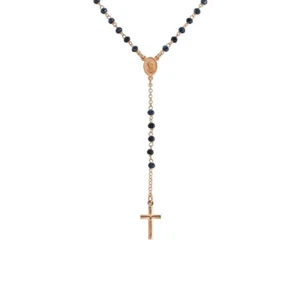 Amen Collana Rosario Madonna Miracolosa Argento e Cristalli Grigi CRORG4 (271) - Foto 1 di 3