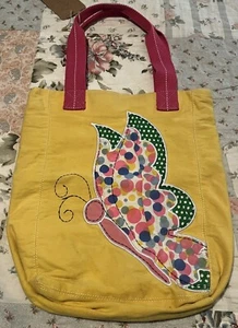 Quilted Butterfly Tote bag Yellow Pink (Q156) - Picture 1 of 4
