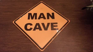 Ande Rooney Man Cave Diamantform Blechschild orange & schwarz - Bild 1 von 4