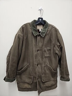 VTG LL Bean Chore Coat Mens Large Barn Wool Flannel Liner Workwear Jacket L - Image 1 of 4