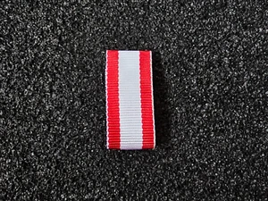 Bandschluppe für Miniaturorden deutsches System Miniatur 16mm Rot Weiß - Bild 1 von 2