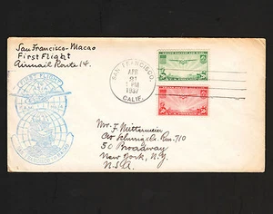 OPC 1937 FAM 14 Clipper San Fran CA nach Macau - Bild 1 von 2