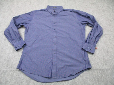 Neiman Marcus Shirt Mens Extra Large 17 Blue Button Up Adult Long Sleeve - Image 1 of 4