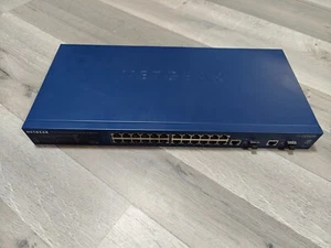 NetGear ProSafe 24-Port PoE Managed Switch 10/100/1000 SFP sec cameras FS726TP - Picture 1 of 10