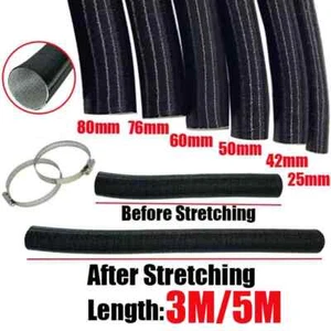 25/42/60/75/80mm Duct Pipe Air Diesel Parking Heater Conditioner Ducting 3M/5M - Foto 1 di 26