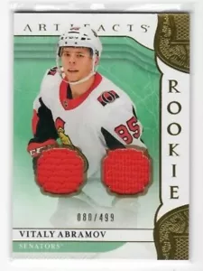 Vitaly Abramov 19-20 UD Artifacts Rookie Materials Jersey /499 #175 Senators - Picture 1 of 1