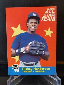 Rickey Henderson - 1986 Fleer All Star Team #7 - New York Yankees - NRMT - A