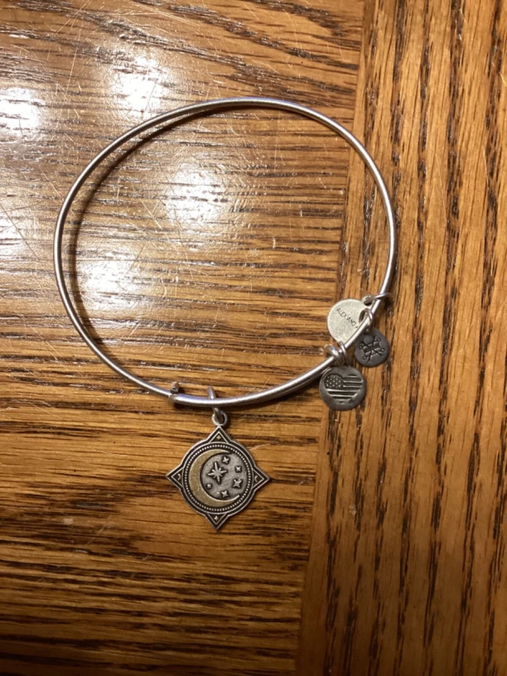 Brazalete Alex and Ani MOONLIGHT Plata Rusa Dije Foto 1 de 1