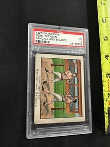 1910 T220 Champions Boxing Fight Boxer Jack Randall & Aby Belasco PSA VG 3 card