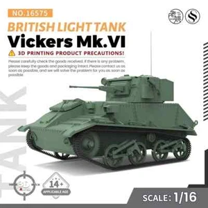SSMODEL SS16575 1/16 Kit Modelo Militar British Vickers Mk.VI Tanque Ligero IMPRESIÓN 3D - Imagen 1 de 5