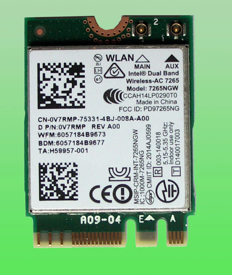 Dual Band Wireless-AC7265 Model7265NGW 802.11ac 867Mbps M.2  0V7RMP - Bild 1 von 1