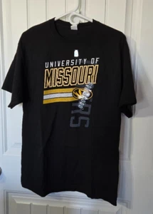 Women’s University of Missouri Black T-Shirt Mizzou Tigers Size Large - Picture 1 of 4