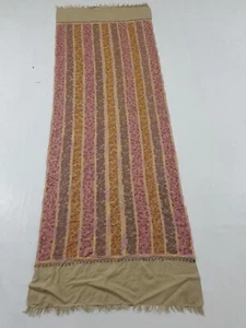 Mantón Floral Vintage Tradicional Cachemira Bordado Lana 191x70cm - Imagen 1 de 14