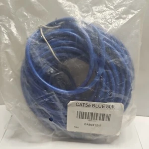 CAT5e Ethernet Cable Cord Blue 50 Feet Long - Picture 1 of 5
