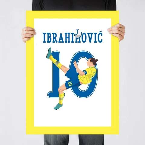 Zlatan Ibrahimovic Bicycle Kick, 2012 Sweden Print/Poster/Wall-Art [Part 1 of 3] Cover