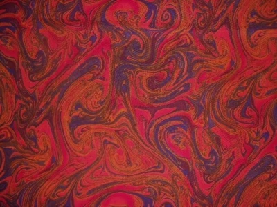 MARBLE MICHAEL MILLER FABRICS COLORFUL VINTAGE  NEW COTTON FABRIC  21" X 44" - Image 1 of 2