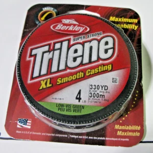 ONE (1) Bobina Berkley Trilene 4lb, 330yds XL Linea di fusione liscia - NUOVO (inutilizzato) - Foto 1 di 3