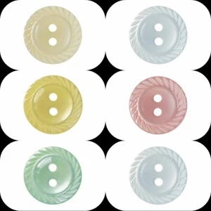 Mill Edge Buttons Wholesale Packets Three Sizes - Picture 1 of 9