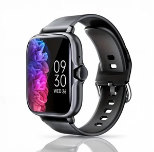BLACK Smart Watch Bluetooth Call Fitness Tracker Sleep Monitor Black iOS/Android - Picture 1 of 6