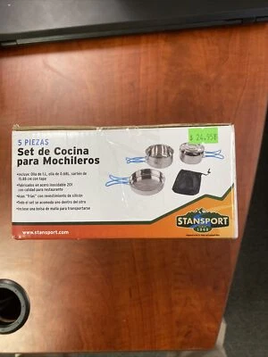 Stansport Stainless Steel Cook Set With Mesh Carry Bag Compact and Light - Image 1 of 3