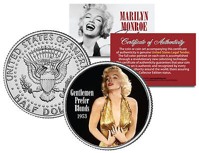 MARILYN MONROE *GENTLEMEN PREFER BLONDES* Movie JFK Half Dollar US Coin LICENSED • 11.95$
