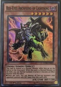 YuGiOh Red-Eyes Archfiend of Lightning Super Rare 1st Edition CORE-EN023 - Bild 1 von 1