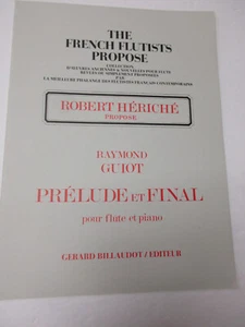 raymond Guiot Prelude et Final for Flute and Piano Sheet Music Gerard Billaudot - Picture 1 of 3