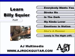 Lecciones personalizadas de guitarra, aprende a Billy Squier - video DVD - Imagen 1 de 5