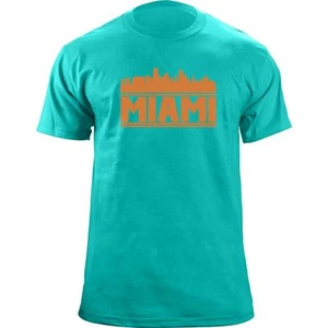 Original Miami Skyline Dolphins T-Shirt - Picture 1 of 3