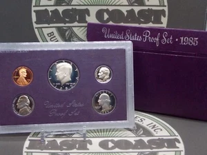 1985 "S" U.S. Mint PROOF (5 Coin) Set East Coast Coin & Collectables, Inc. - Picture 1 of 2