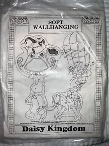 Vtg Daisy Kingdom Fabric Panel Wall Hanging Uncut Bunny Bear Nursery PK4 - Picture 1 of 2