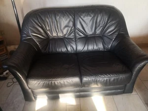 Himolla Ledergarnitur 6 Sitzer schwarz - Bild 1 von 3