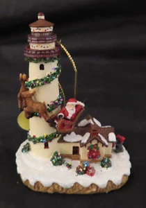Danbury Mint Grosse Point Lighthouse Christmas Ornament Illuminate Michigan - Picture 1 of 5