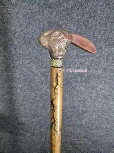 Edwardianisch Hase Kopf Antik Verziert Holz Gehstock Cane Herren Auswahl - Bild 1 von 5