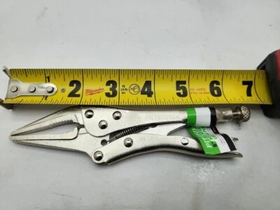 6" Long Needle Nose Vice grips 1 Pc Mini Vice Grip Style Locking Pliers - Image 1 of 3