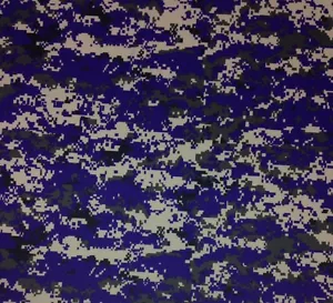 DIGITAL CAMO PURPLE BLACK POLYESTER KNIT INTERLOCK ATHLETIC FABRIC BY YARD 60"W - Picture 1 of 5