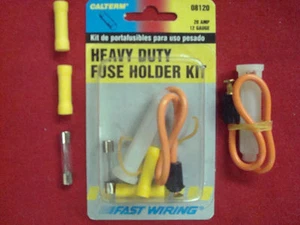 CALTERM FUSE HOLDER HEAVY DUTY COMPLETE KIT 20AMP/12G FUSE BUTT SPLICE CONNECTOR - Picture 1 of 1