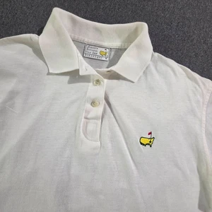 Augusta National Masters L Golf Shop Slazenger Mens M White Polo Lightweight - Picture 1 of 7