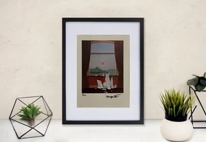 René Magritte Orig. Hand-Signed Print - COA, $3,500 Appraisal - Free Frame! - Picture 1 of 12